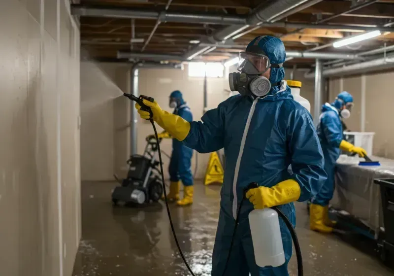 Basement Sanitization and Antimicrobial Treatment process in Washburn, ND