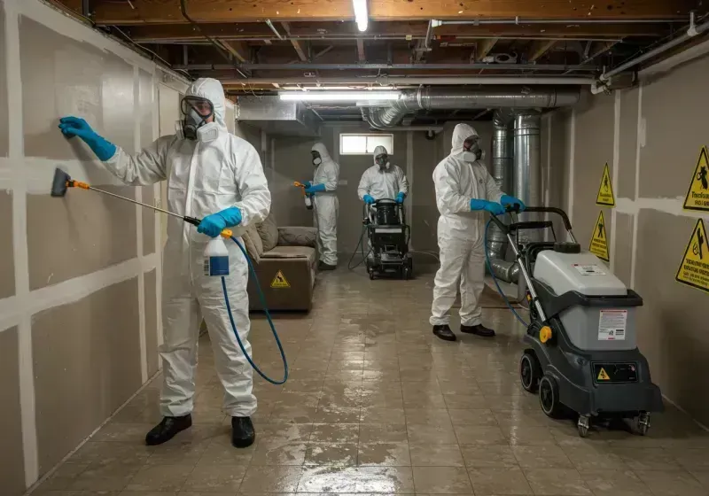 Basement Moisture Removal and Structural Drying process in Washburn, ND